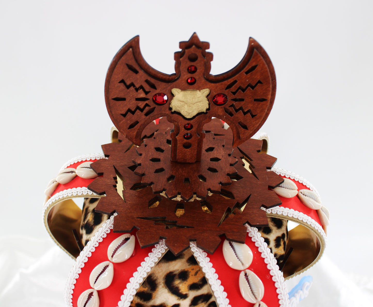 Shango Crown with Wooden Axe