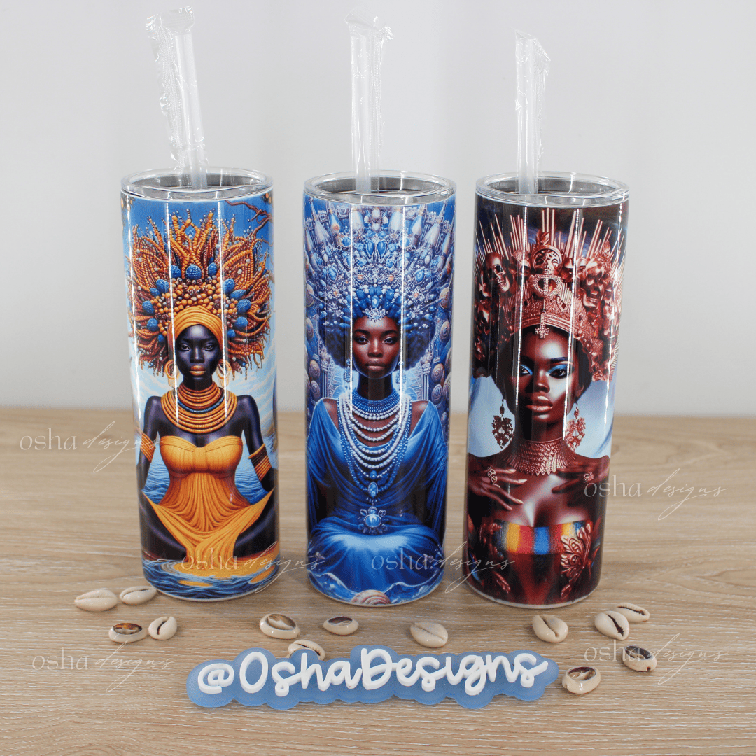 Yemaya Oshun Oya Tumblers 20oz Stainless Steel