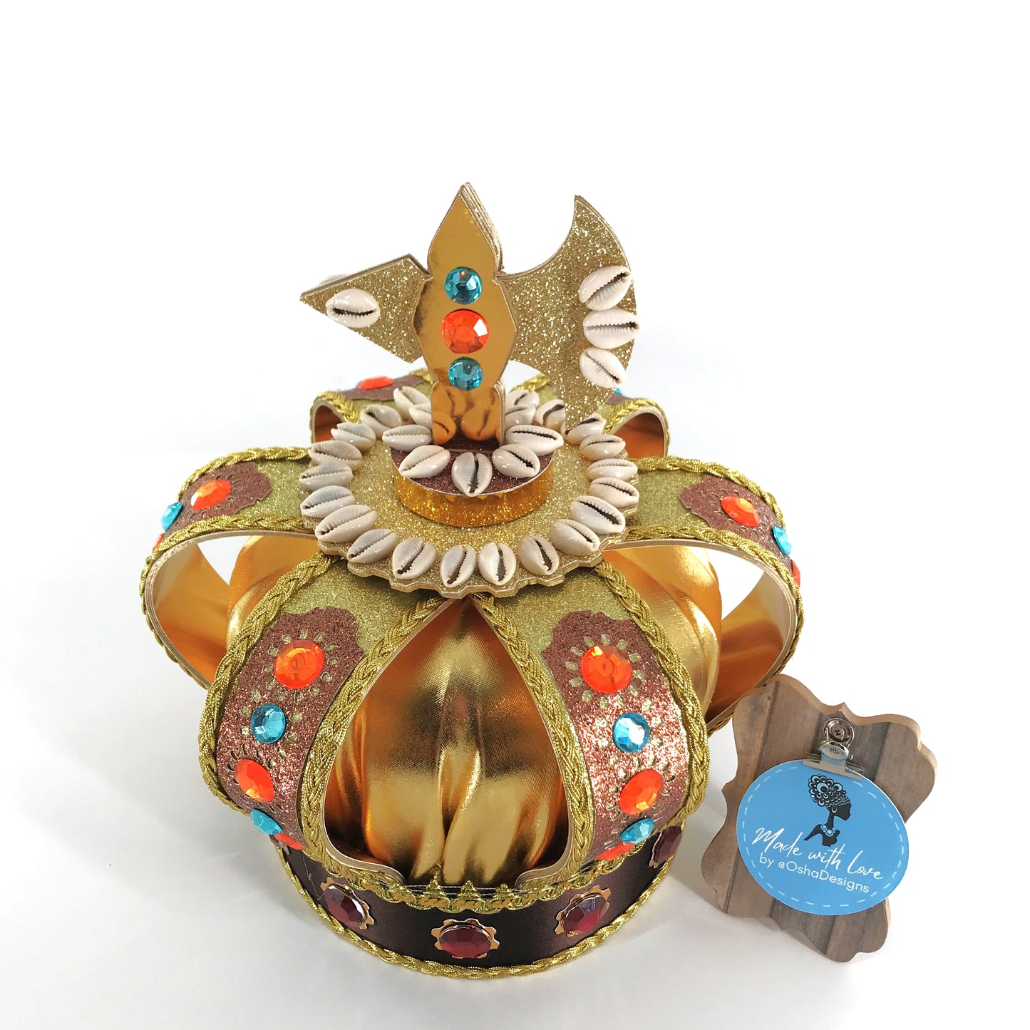 Gold and Brown Crown for Orisha Aggayu