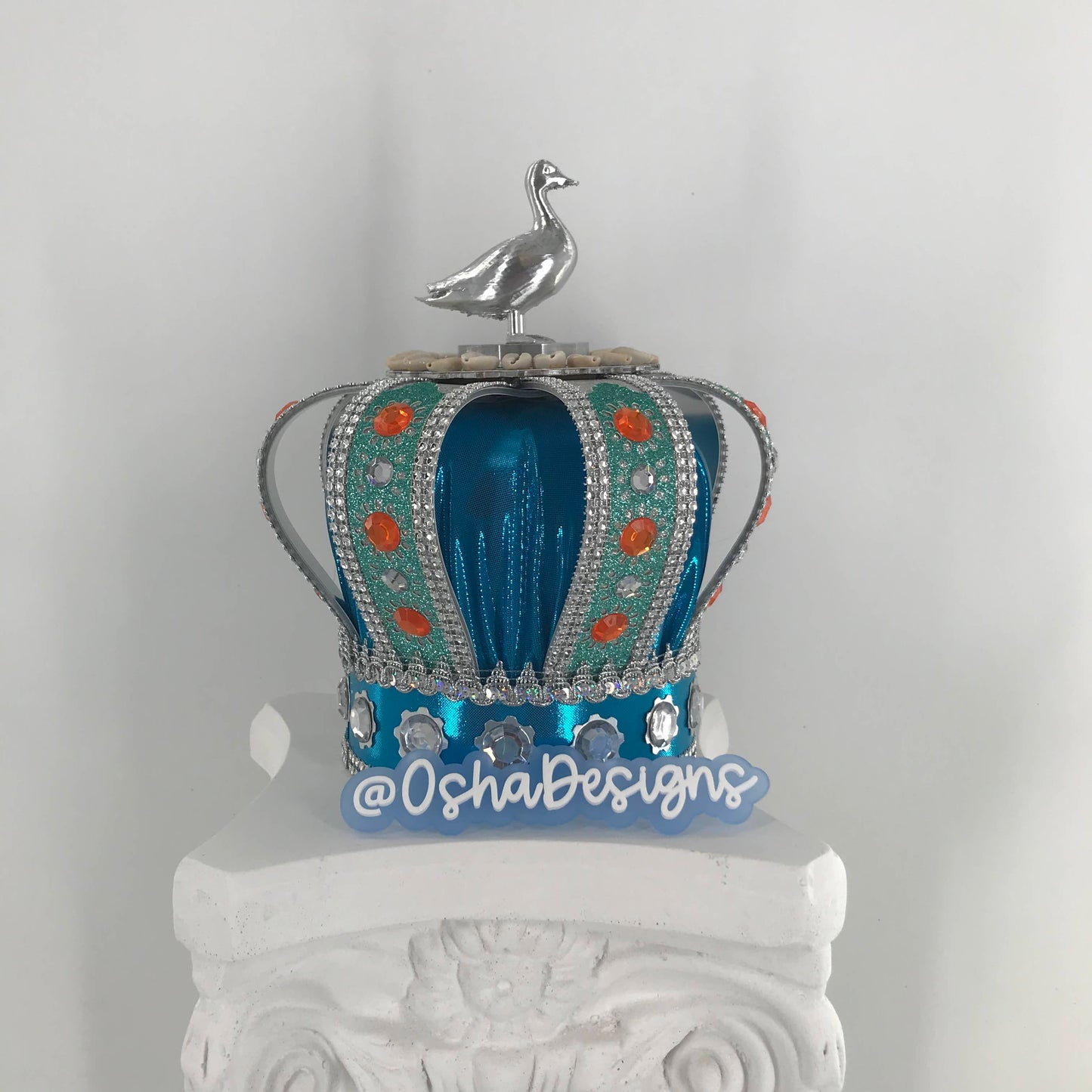 Yemaya Asesu Light Blue and Silver Crown