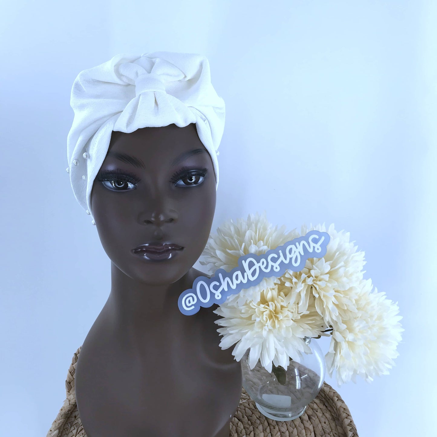 Elegant White Cap with Bow for Iyawo