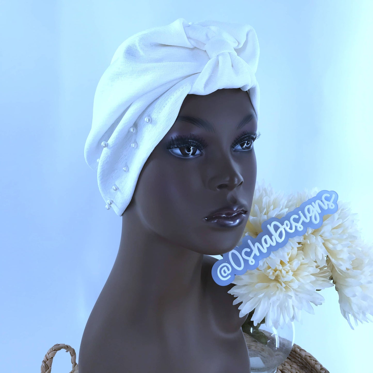 Elegant White Cap with Bow for Iyawo