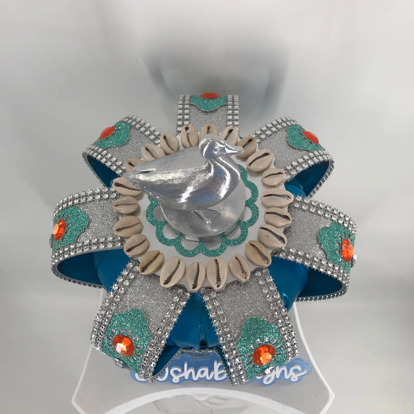 Yemaya Asesu Light Blue and Silver Crown