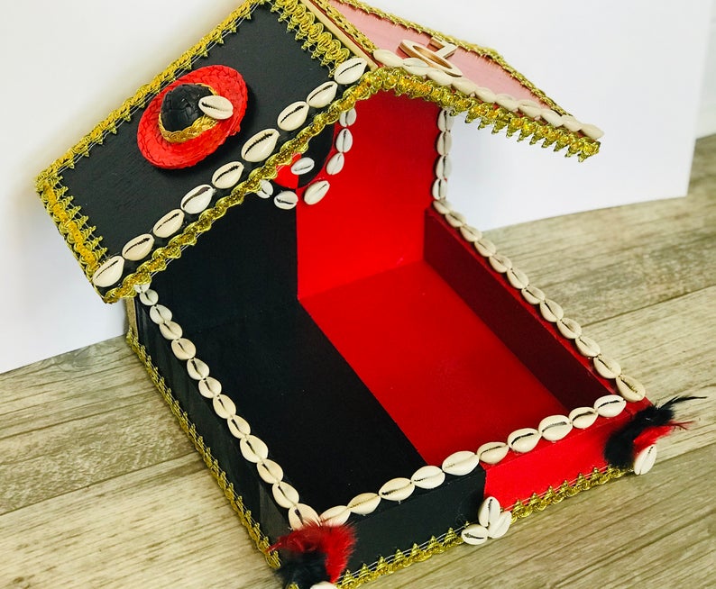 Black and Red Wooden House for Eleggua