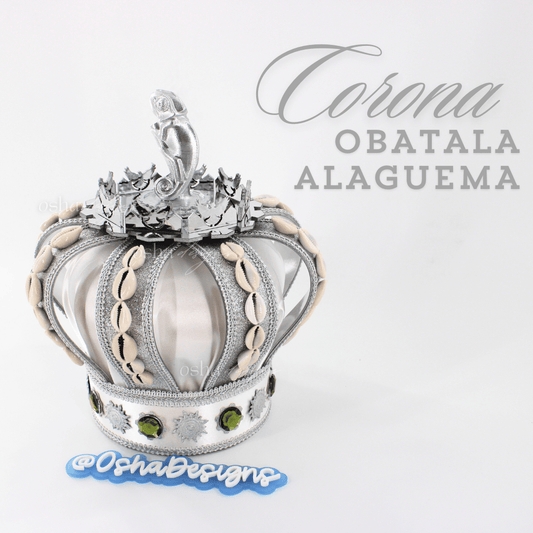 Obatala Alaguema White and Silver Handmade Crown
