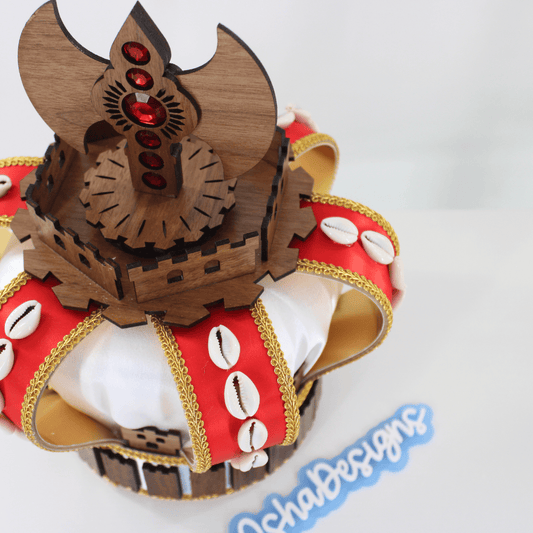 Shango Crown with Wooden Axe