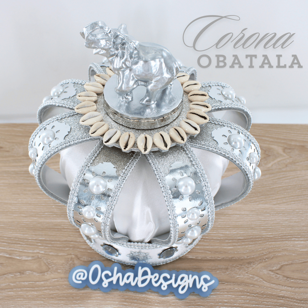 Obatala Oshanla White and Silver Handmade Crown