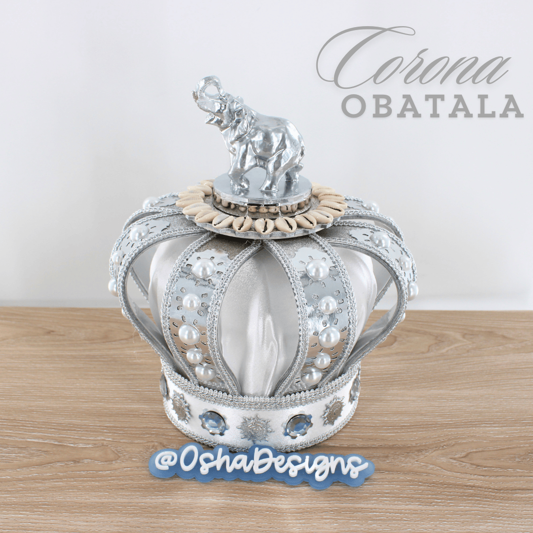 Obatala Oshanla White and Silver Handmade Crown