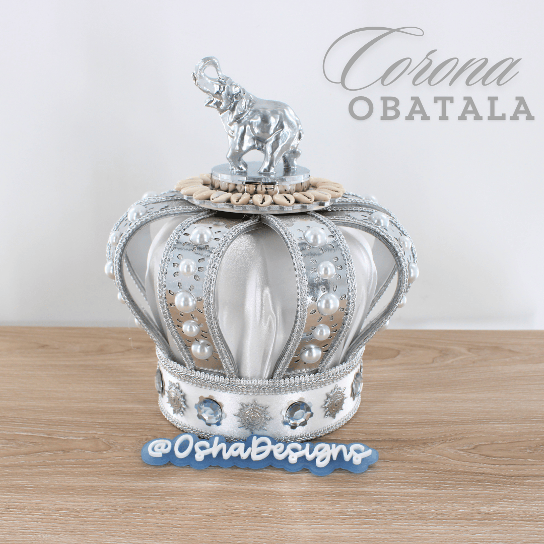 Obatala Oshanla White and Silver Handmade Crown