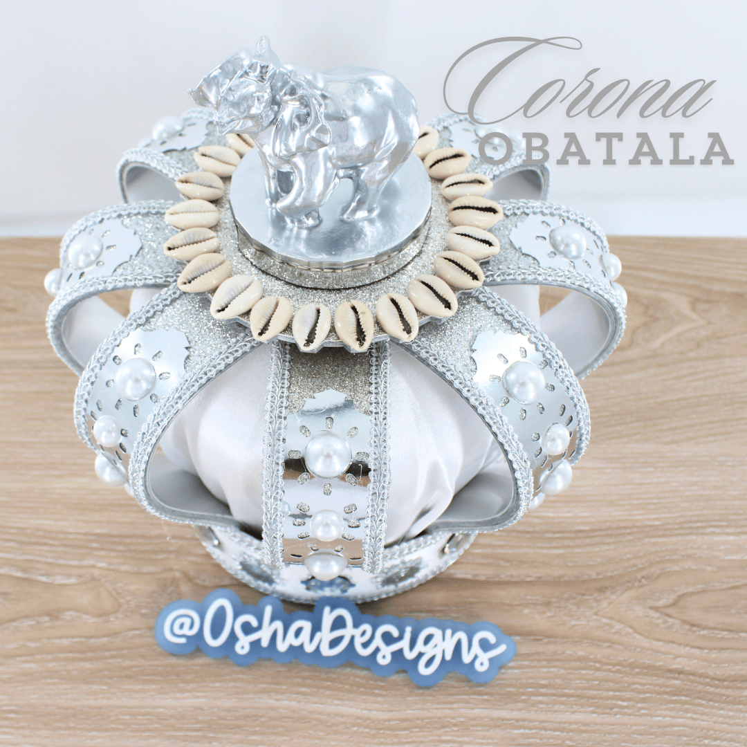 Obatala Oshanla White and Silver Handmade Crown