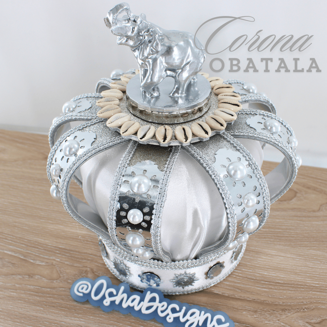 Obatala Oshanla White and Silver Handmade Crown