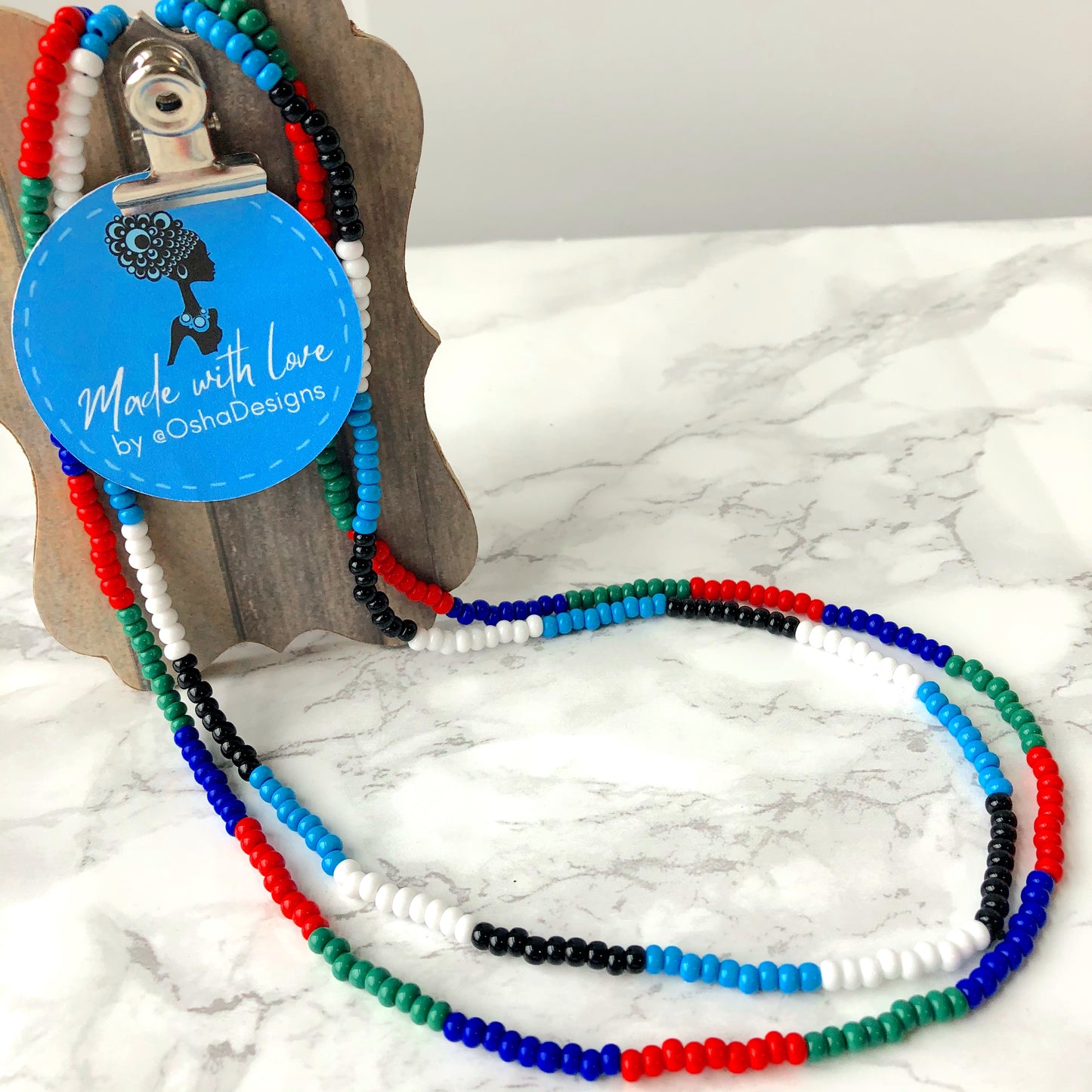 Olokun Beaded Necklace for Ifa