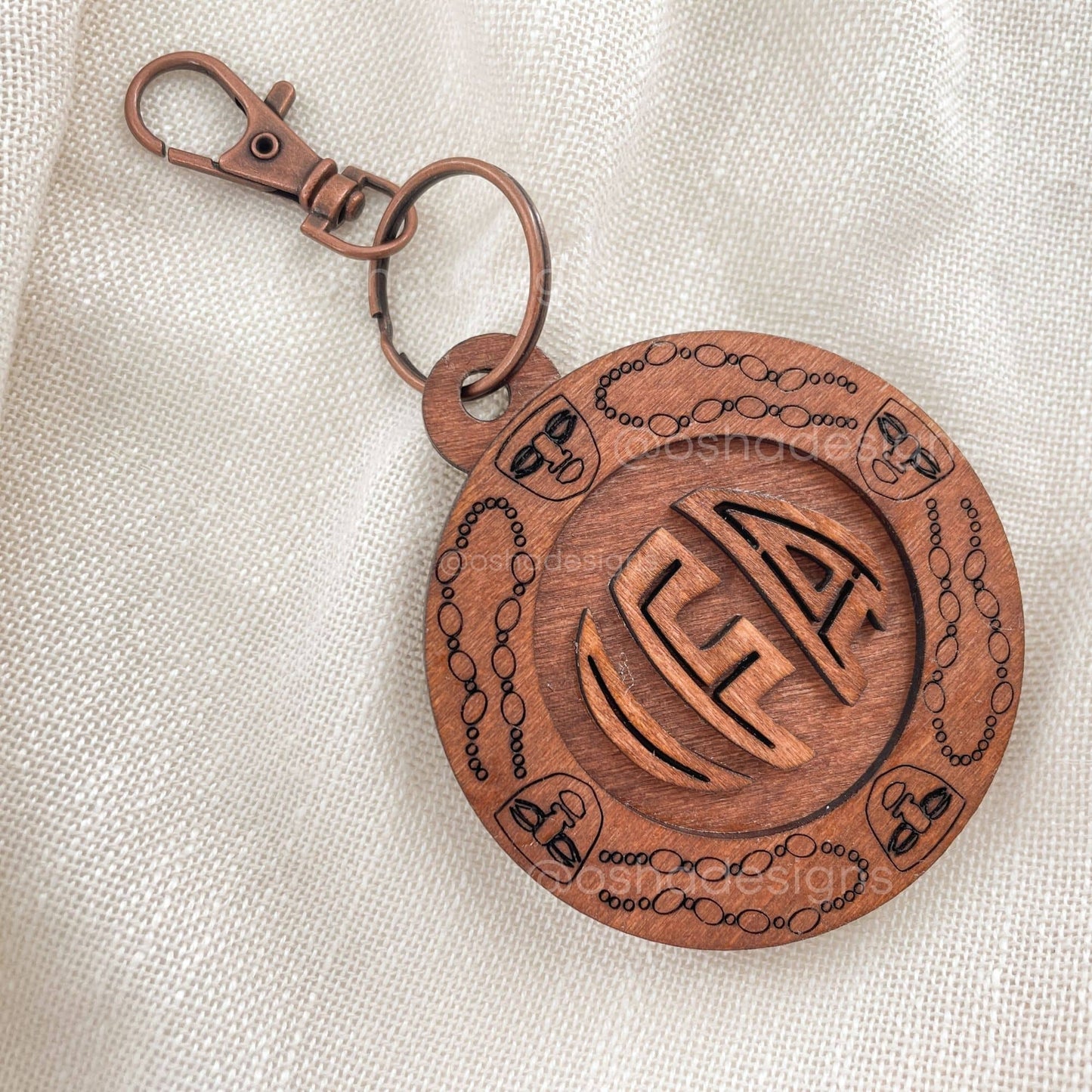 Orula Handcrafted Wooden Keychain