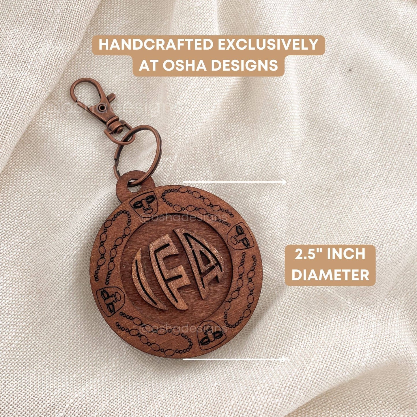 Orula Handcrafted Wooden Keychain