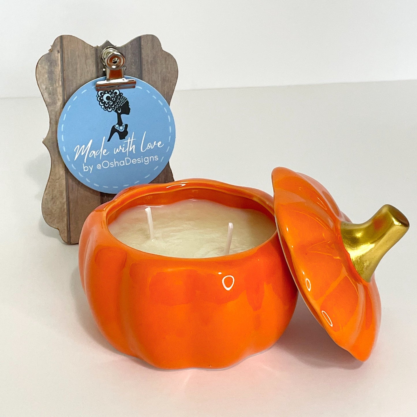 Oshun Inspired Pumpkin 100% Natural Soy Handmade Fragance Candle