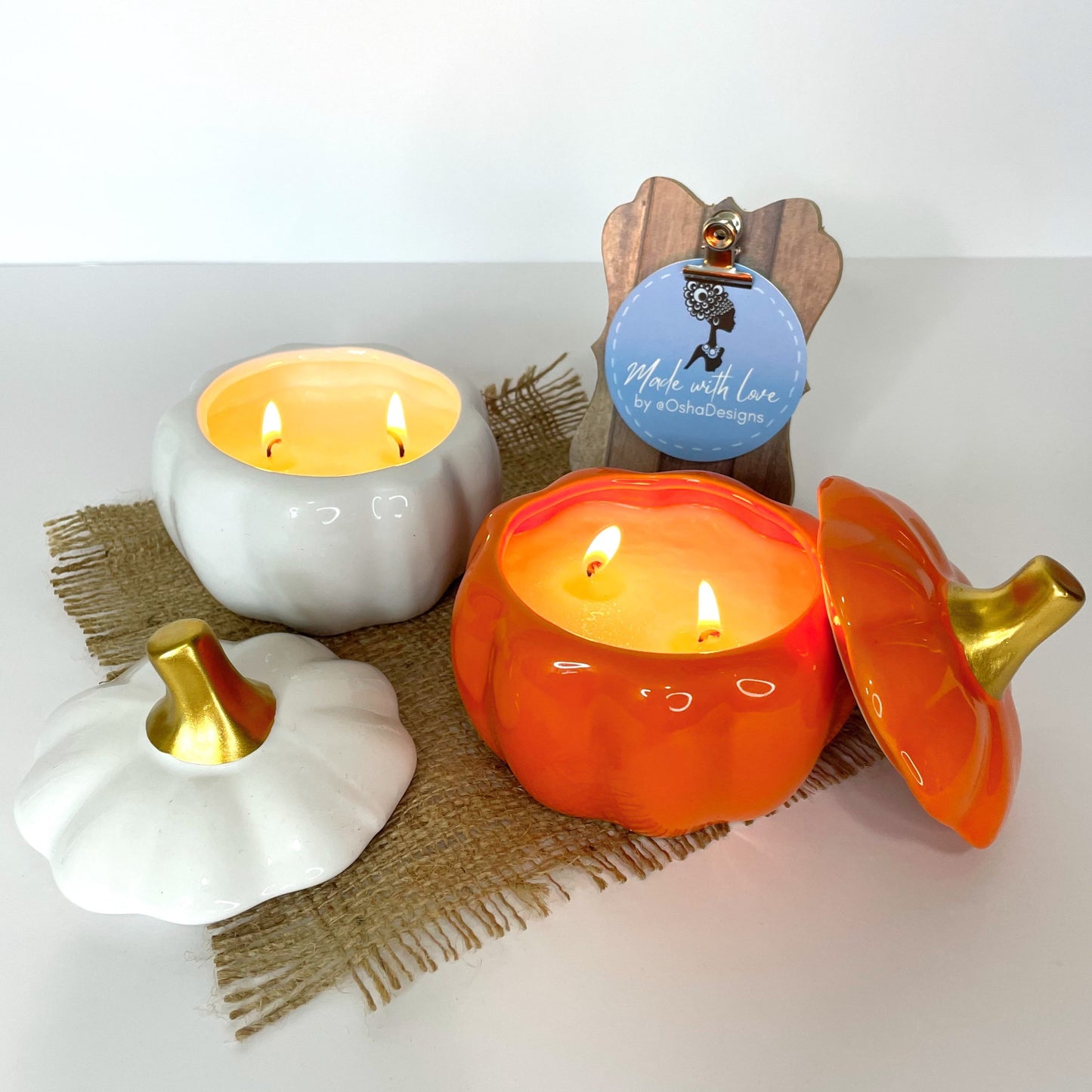 Oshun Inspired Pumpkin 100% Natural Soy Handmade Fragance Candle