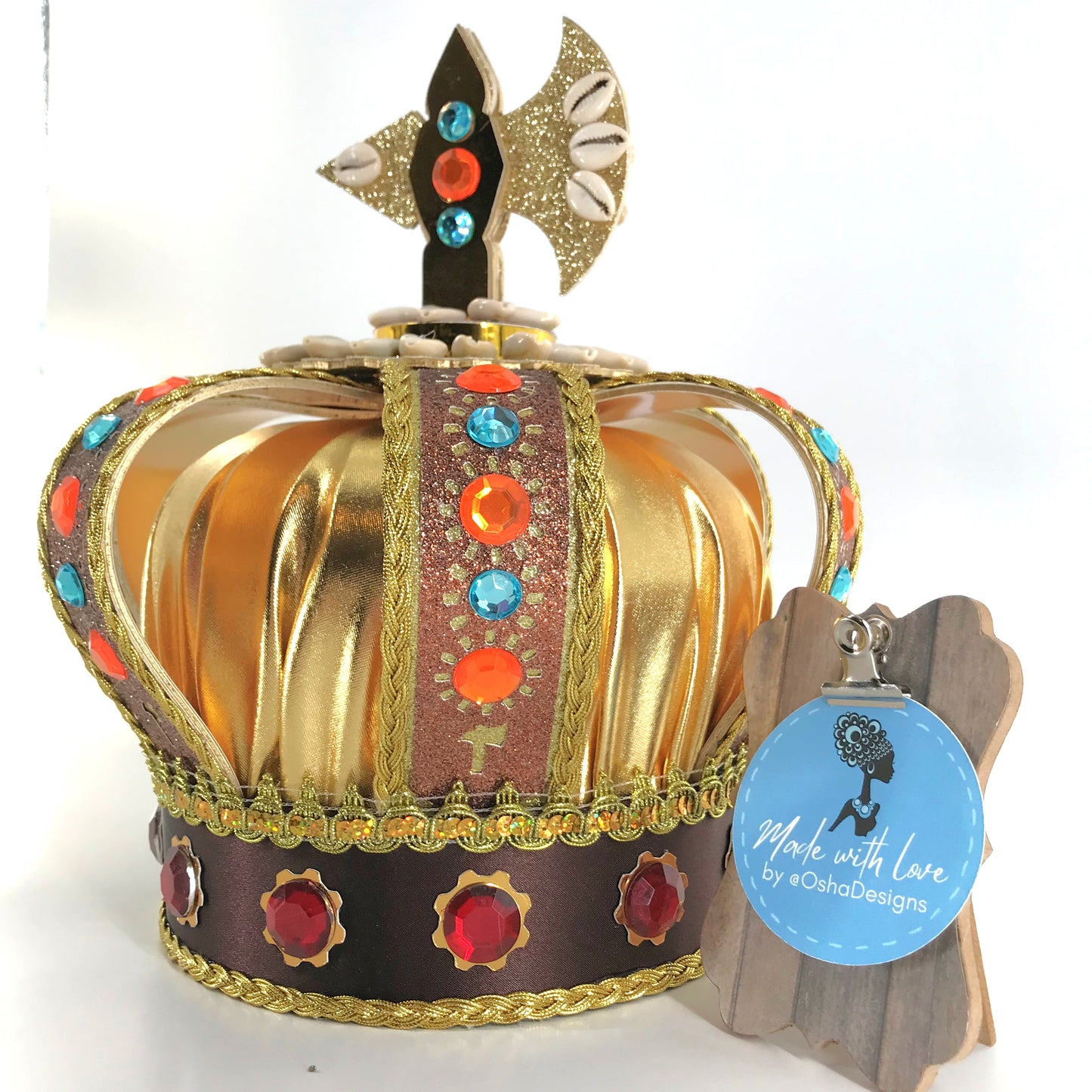 Gold and Brown Crown for Orisha Aggayu