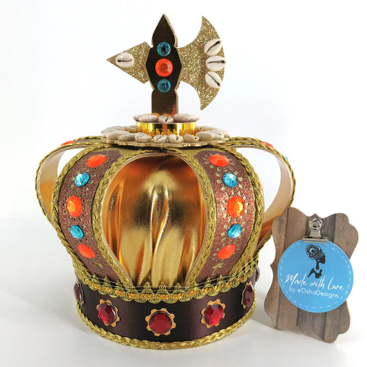 Gold and Brown Crown for Orisha Aggayu