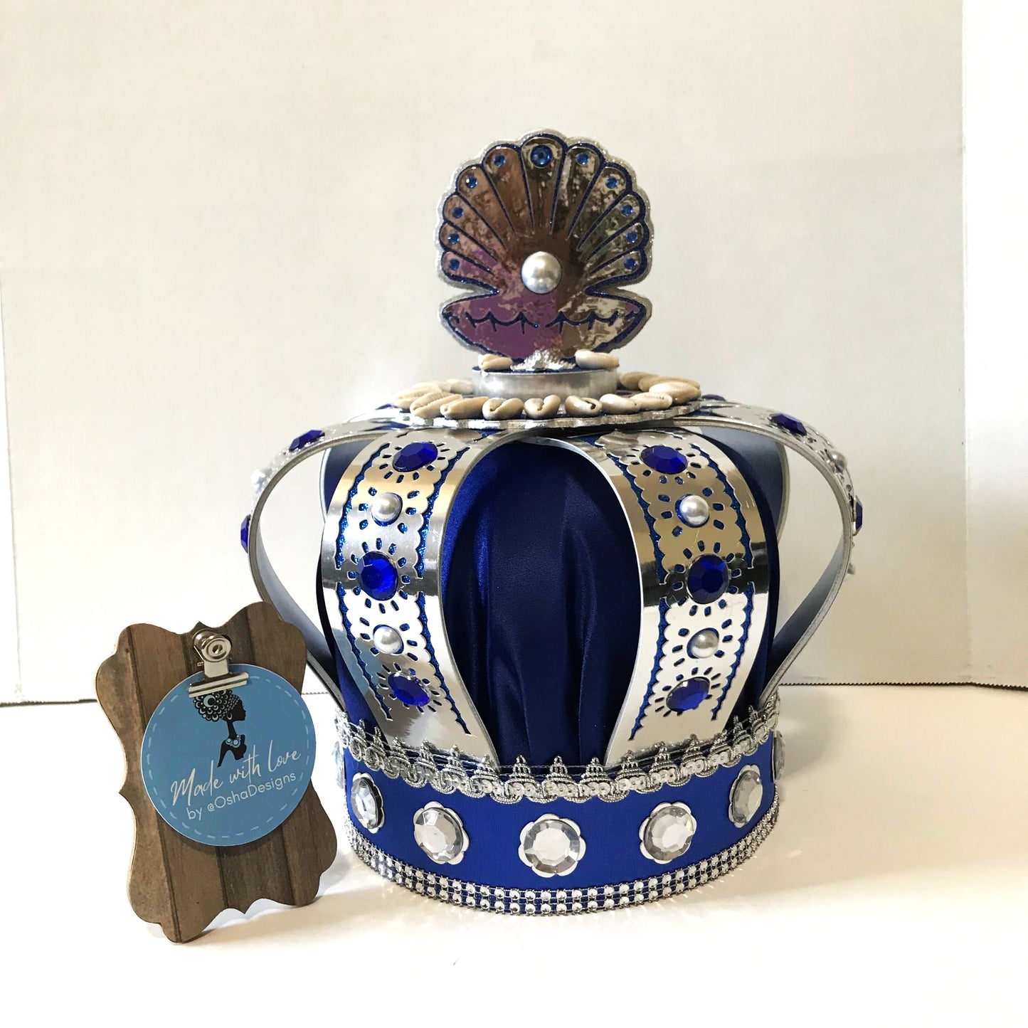 Yemaya Royal Blue and Silver Crown