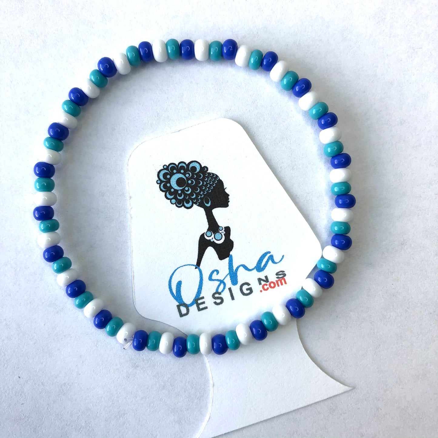 Nautical Blues Stretchy Beaded Bracelets