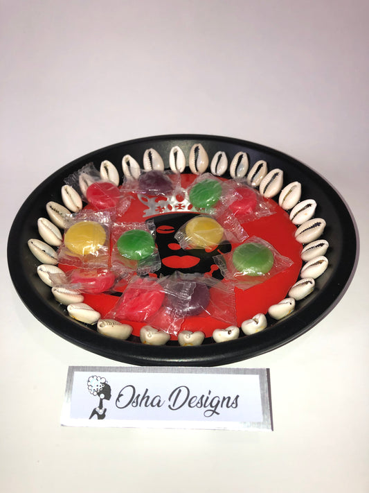 Eleggua Clay Dish with Cowrie Shells