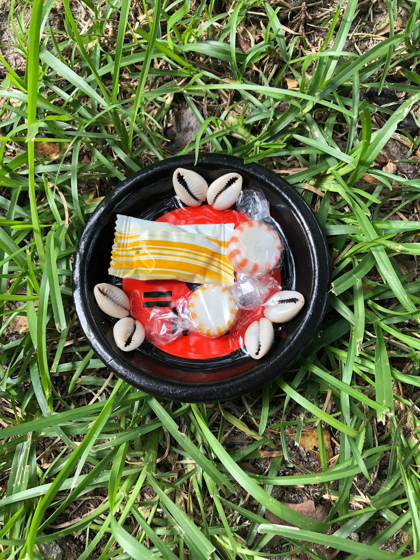 Eleggua Clay Dish with Shells