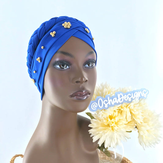 Yemaya Royal Blue Turban Headwrap