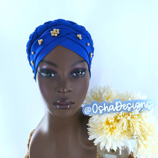 Yemaya Royal Blue Turban Headwrap