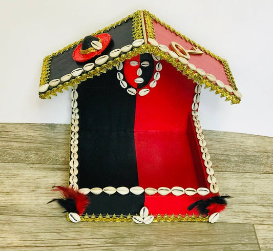 Black and Red Wooden House for Eleggua