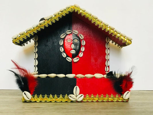 Black and Red Wooden House for Eleggua